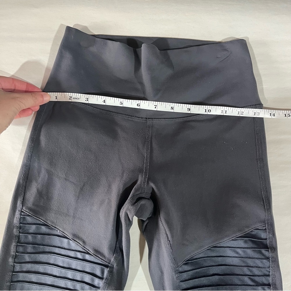 ALO Yoga Women's Gray Moto Leggings Medium - Picture 6 of 8